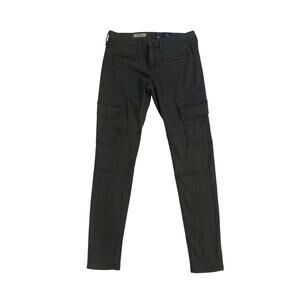 NWT Women 27 AG Adriano Goldschmied The Tyler Cargo Skinny Ankle Gray Pant Jeans